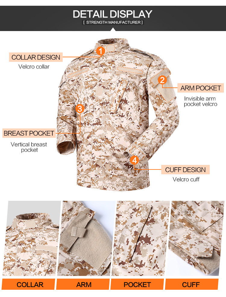 Uniform Digital Desert Clothes Men Camo Suit