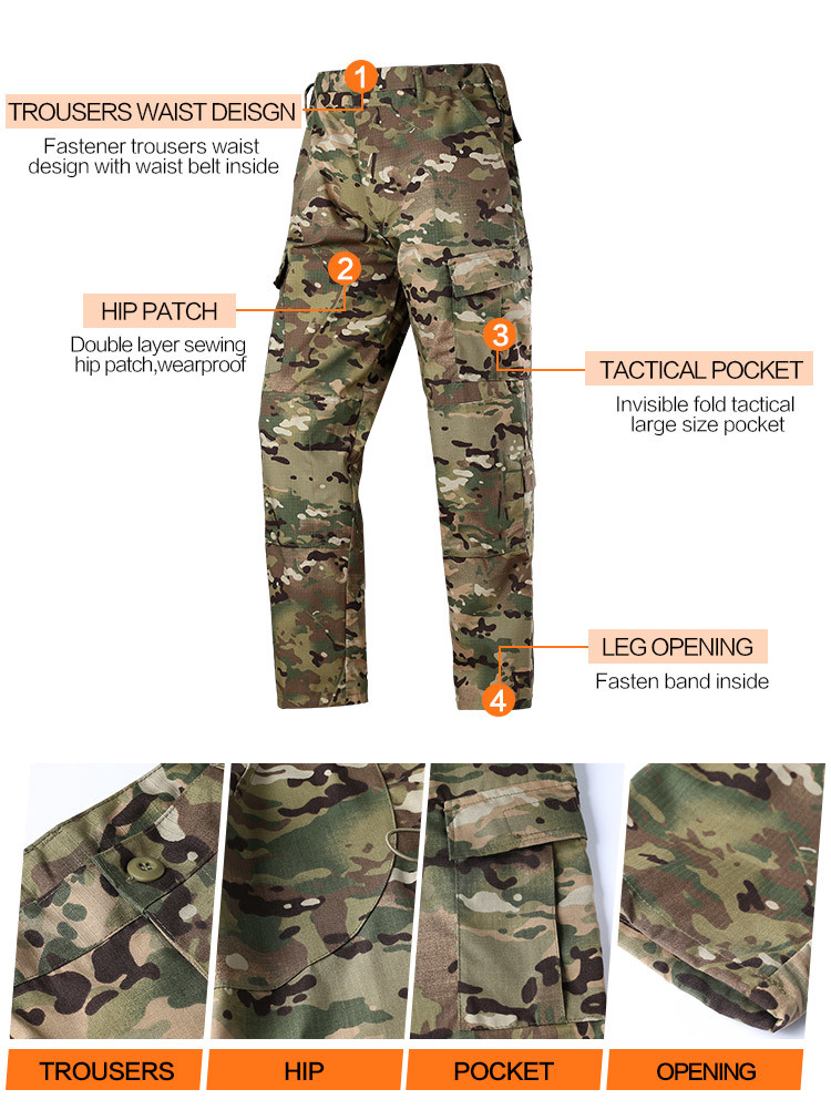 Camo Clothing Cp Ripstop / Twill Military Style Uniform