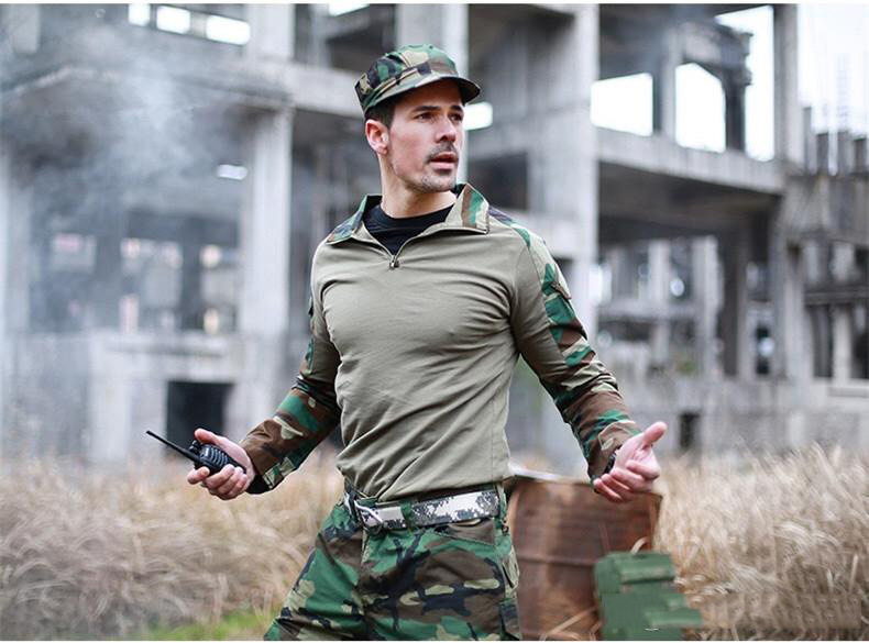 Long Sleeve Frog Suits Professional Factory Supply Combat Shirt Military Style Uniform Custom