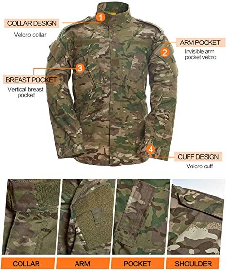 Camo Acu Spanish Desert Military Style Uniform