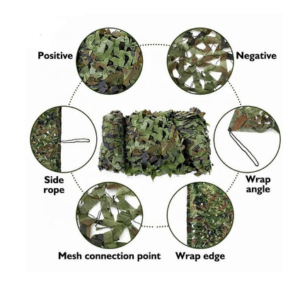 Military Style Bulk Roll Anti UV Hunting Army Camouflage Net Camo Netting Woodland Color and Be Customized Size Camouflage Net