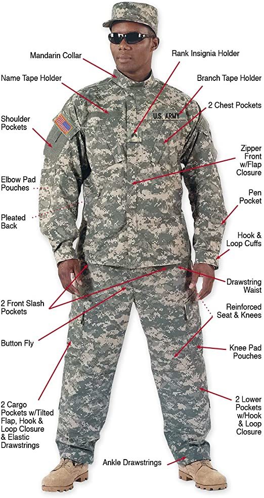 Acu Desert Digital Camo Military Style Tactical Uniform