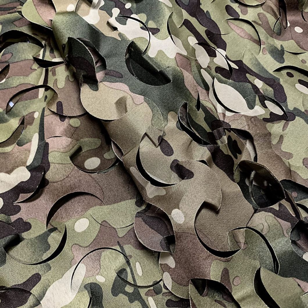 210d Polyester Fire Resistant Military Style Outdoor Camouflage Net for Garden Plastic Net