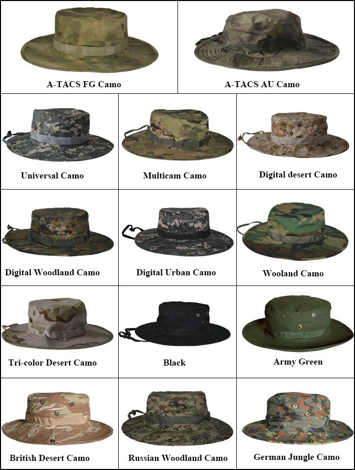 Outdoor Combat Multi-Color German Jungle Camo Boonie Caps