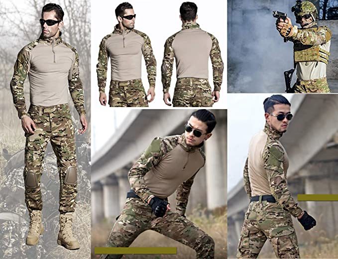 Hunting Clothes Camouflage Tactical Uniform G3combat Suit Sets Airsoft Paintball Multicam Cargo Pants Long Sleeve T-Shirts