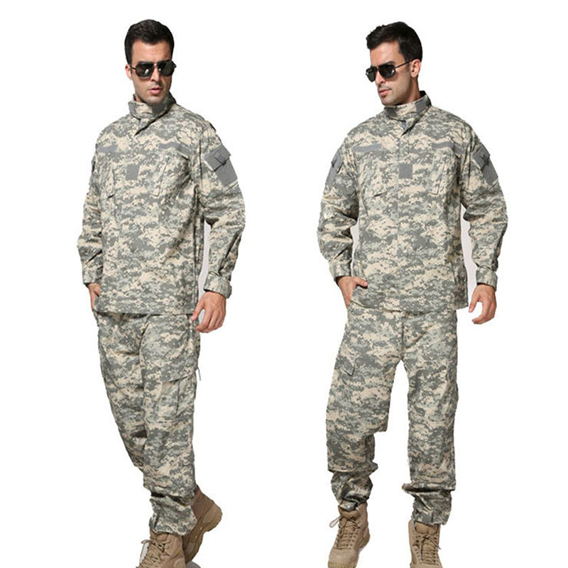 Camouflage Tactical Clothing Men Special Forces Soldier Training Combat Clothes Jacket Pant Set Custom