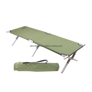 Lightweight Outdoor Portable Camping Stretcher Folding Metal Bed