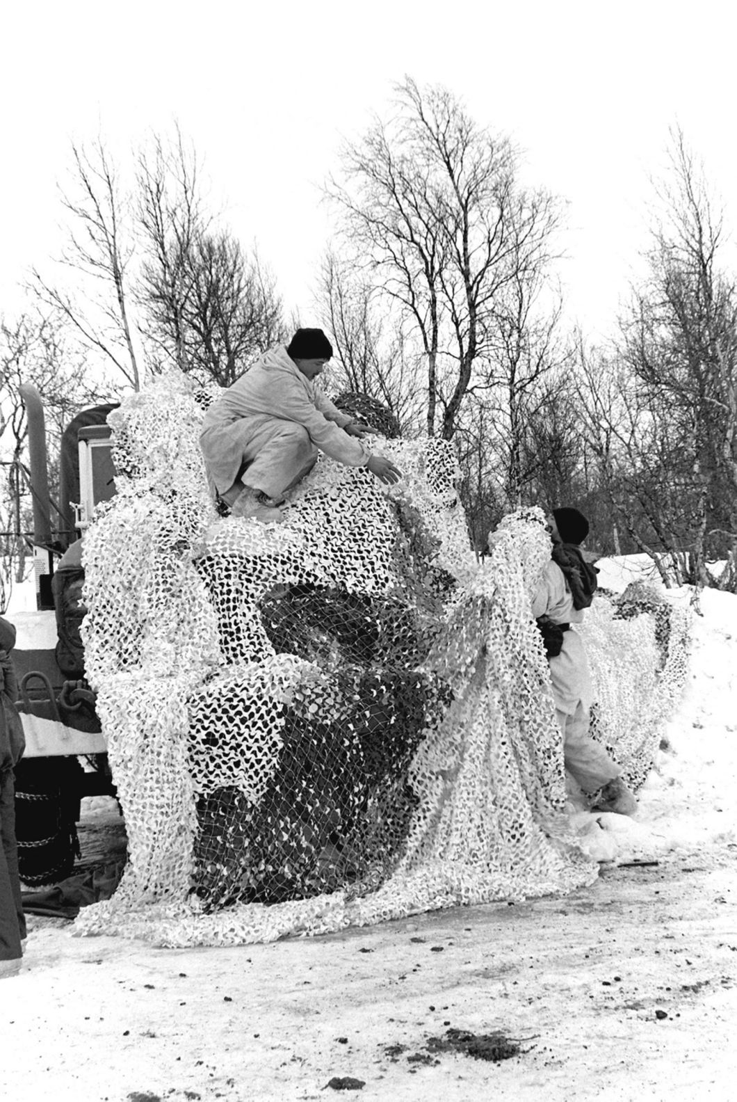 Reinforced Snow White Camouflage Net