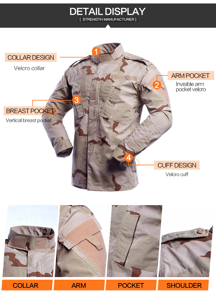 Military Style Jacket Camouflage Suit