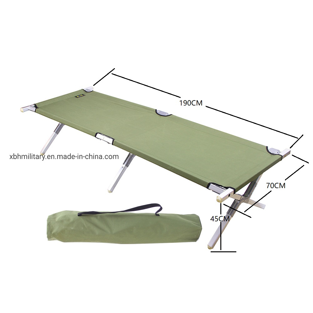 Custom Outdoor Steel Aluminum Frame Trip Portable Folding Camping Bed