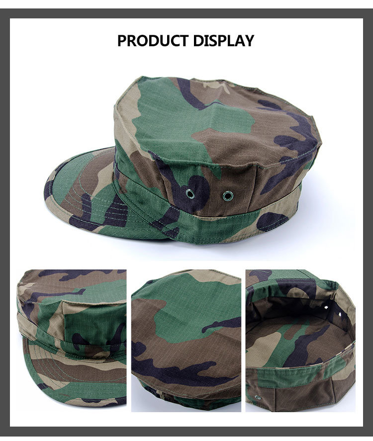 Soldier Combat Hat Camo Men Octagonal Military Style Cap