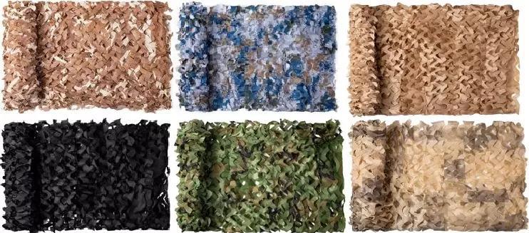 Polyester Fabric Woodland Green Camo Netting Waterproof Camouflage Net Shades for Decorative Sunshade