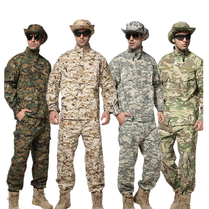 Camouflage Tactical Clothing Men Special Forces Soldier Training Combat Clothes Jacket Pant Set Custom