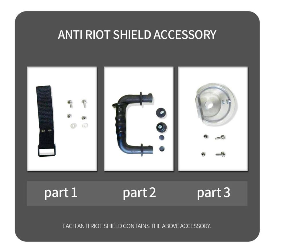 Rectangular UV Stabilized Polycarbonate Anti Riot Shield with 95% Transparency in Virgin ABS Material