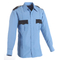 Light Blue Polyester Two-Tone Long Sleeve Shirt