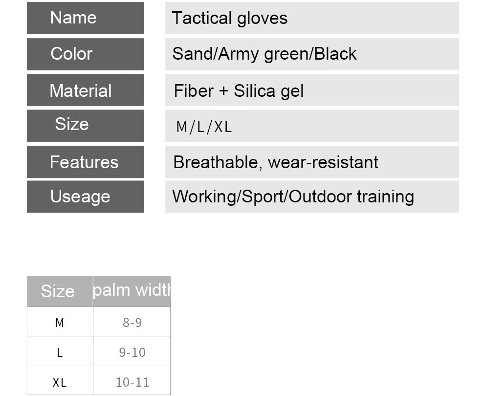 Tactical Gloves Outdoor Sports Training Mountaineering Wear-Resistant Non-Slip