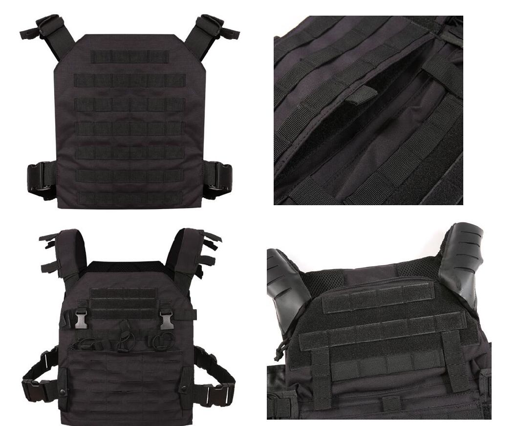 New Model Molle Tactical Vest with Front and Back Space for Plate