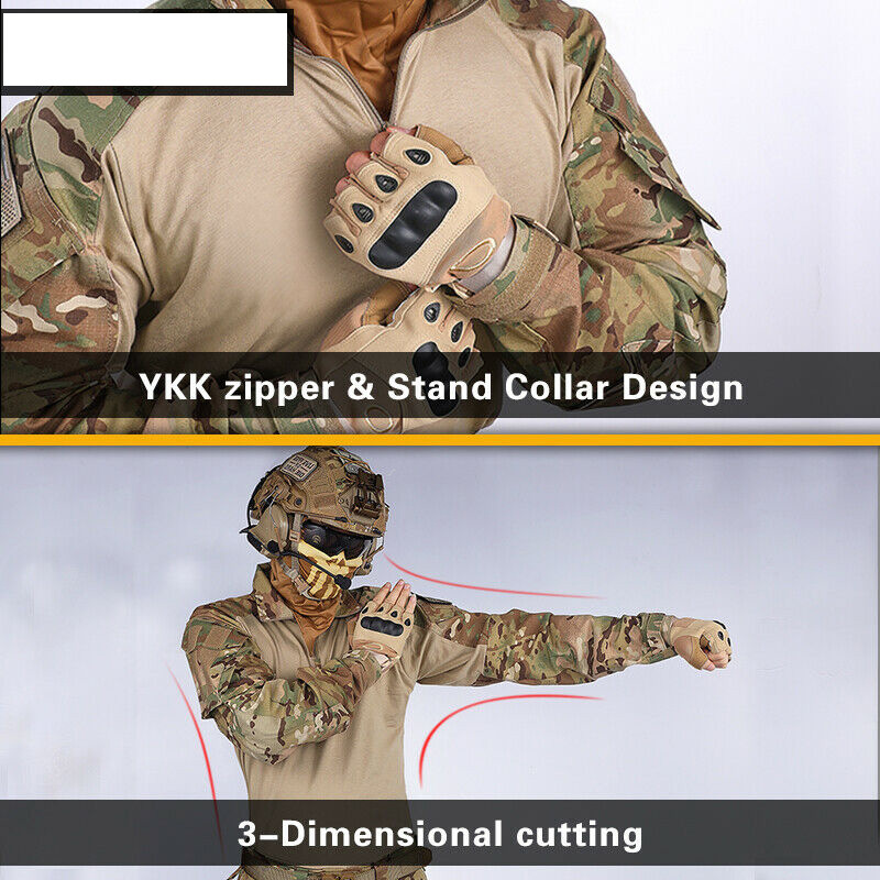 Hunting Clothes Camouflage Tactical Uniform G3combat Suit Sets Airsoft Paintball Multicam Cargo Pants Long Sleeve T-Shirts