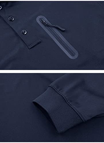 Men′s Long Sleeve Navy Blue Shirt Outdoor Activity Tactical Military Style T-Shirt Combat Polo Shirt