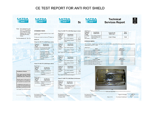 Anti Riot Left and Right Plastic Shield with High Transparency