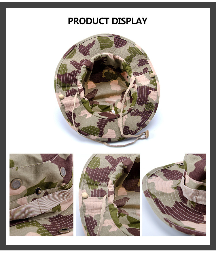 Military Style Bonnie Hat Sports Hiking Jungle Oversized Broad Brim Hat