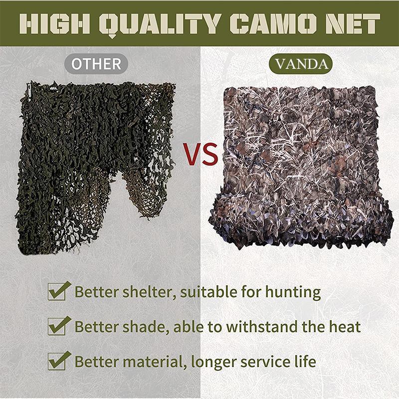 300d 3D-Leaf Woodland Lightweight Jungle Camouflage Overlay Net Cover with Mesh