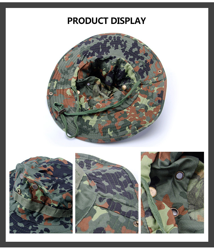 Outdoor Combat Multi-Color German Jungle Camo Boonie Caps