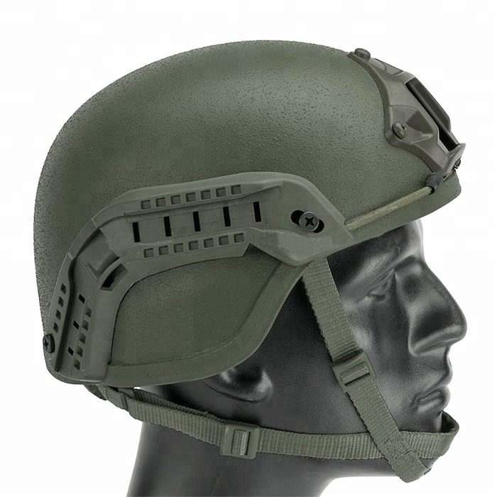 Military Style Army Green Nij Iiia Bulletproof Helmet Ballistic High Cut Mich Helmet