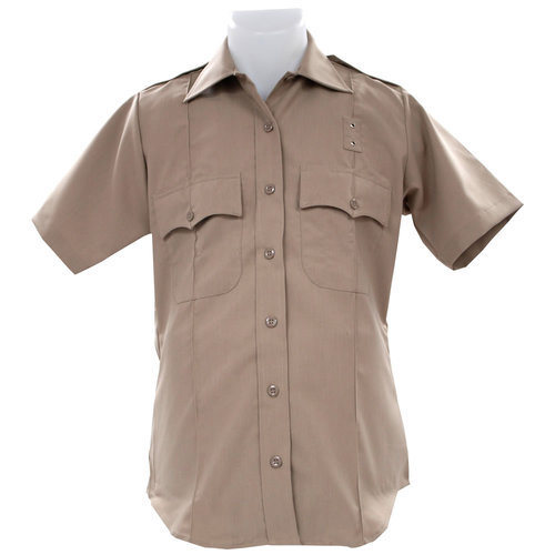 Cambodia Official Working Shirt Polyester Cotton Plain Fabric Khaki Short Sleeve Shirt