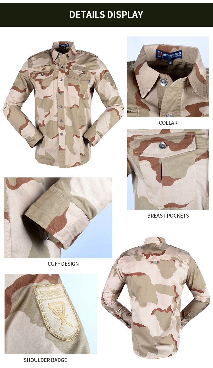 Camouflage Military Style Tri-Color Desert Tactical Suit