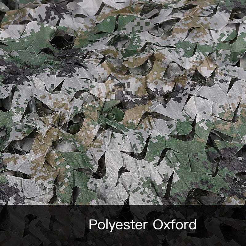 Igital Outdoor Woodland Camouflage Netting Lightweight Durable Polyester Oxford Camo Shade Net