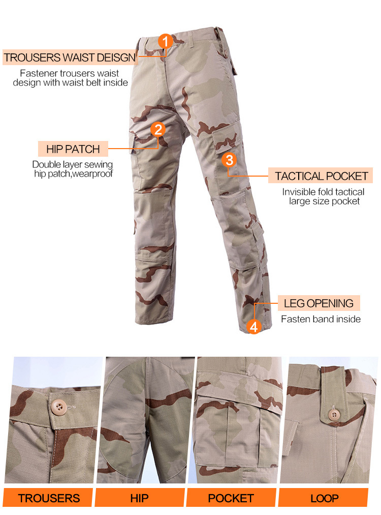 Military Style Jacket Camouflage Suit