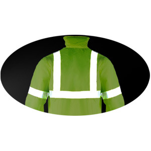 Reflective Safety and Waterproof Working Clothing Level 3 High Visibility Raincoat