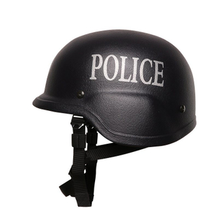 PE Aramid Black Logo Printing Custom Tactical Police style Bulletproof Helmet Ballistic Bullet Proof Helmet