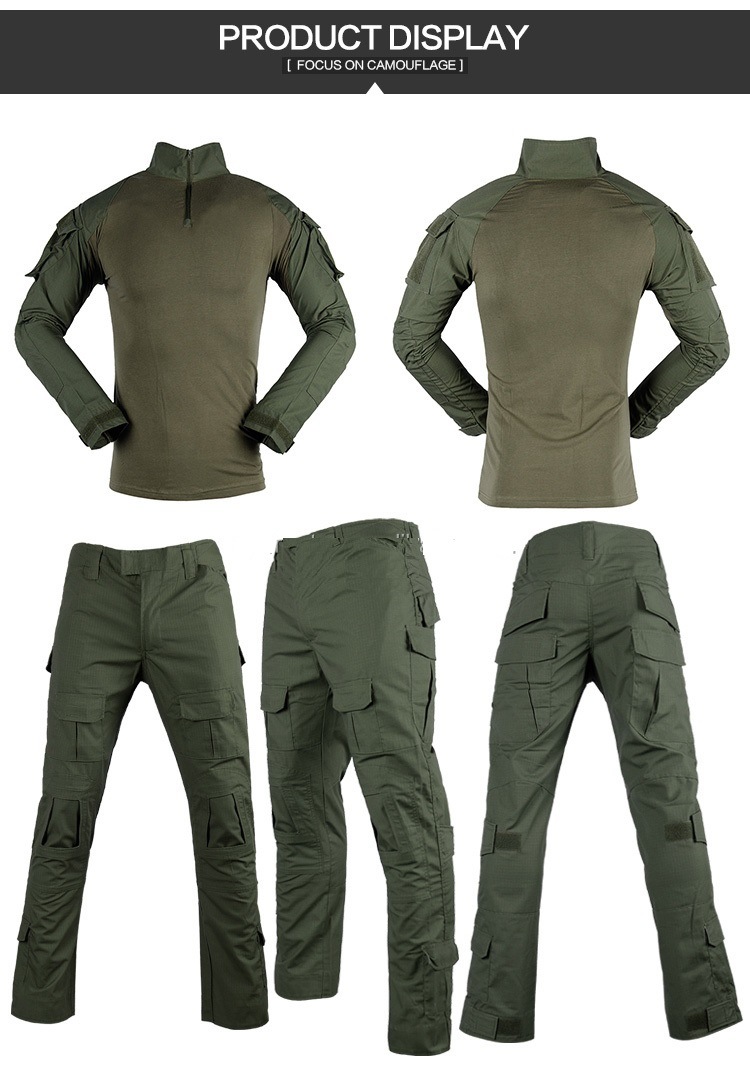 Men Outdoor Tactical T-Shirts Sports Casual Shirts Combat Uniforms