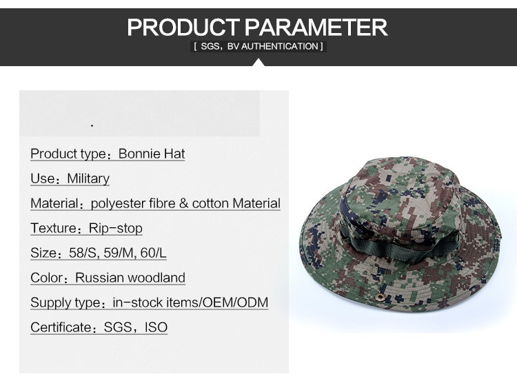 T65/C35 Multi Color Jungle Battle Russian Woodland Camouflage Boonie Hats