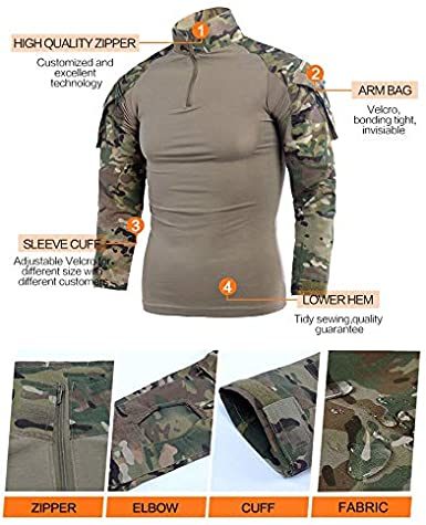 Combat Shirt and Tactical Pants Suit Bdu Military Style Uniform Airsoft Accessories Hunting Hiking