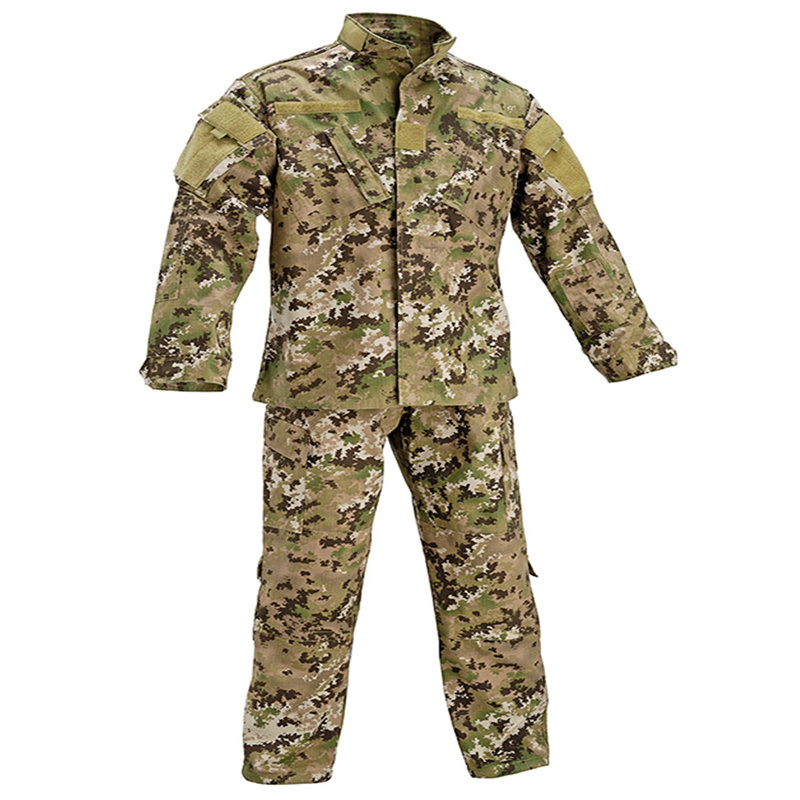 Black Military Style Combat Uniform Durable and Tear Resistant Tactical Suit Customized