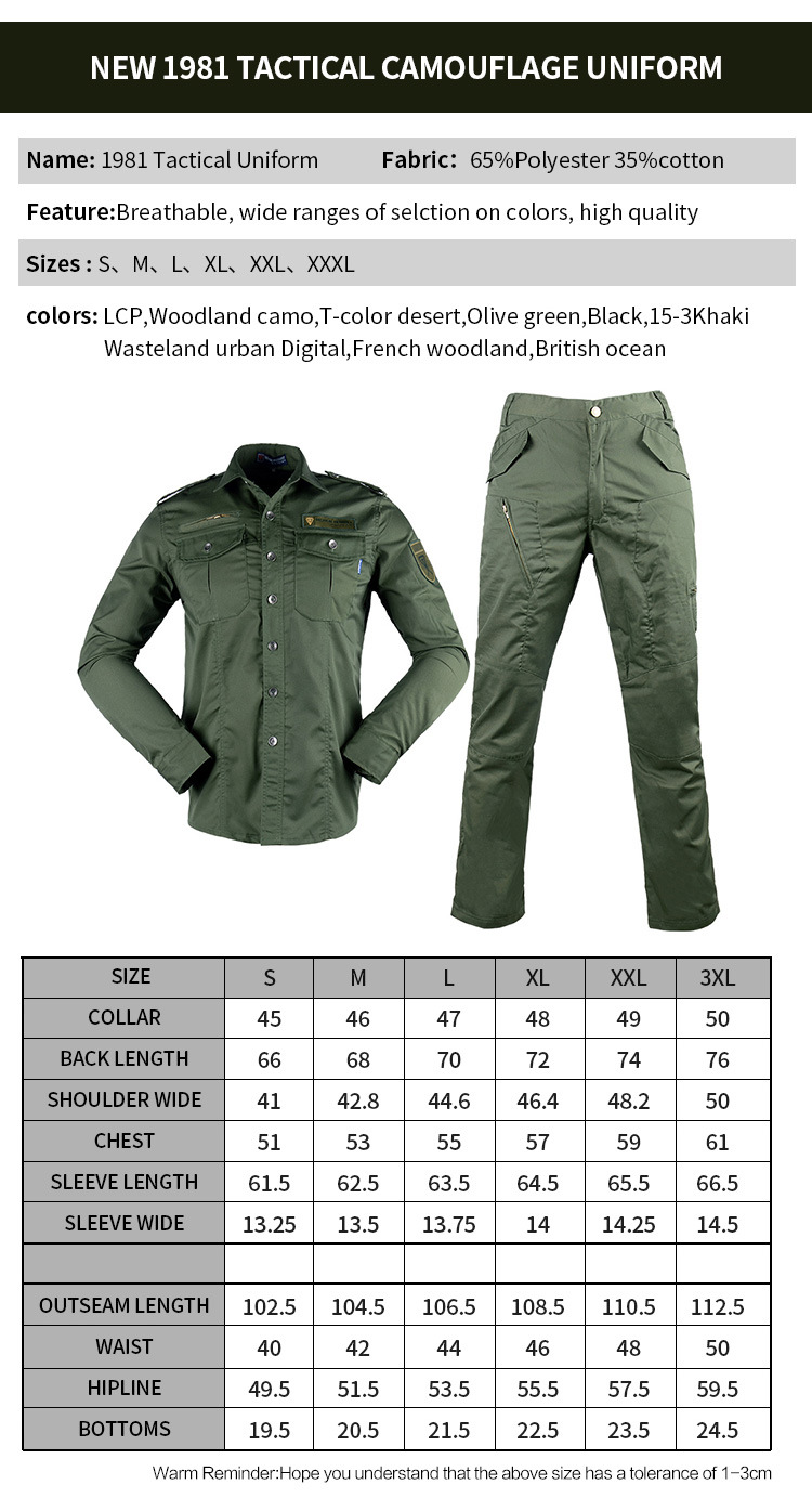 Twill Tc 65 35 Outdoor Series Casual Military Style Uniform